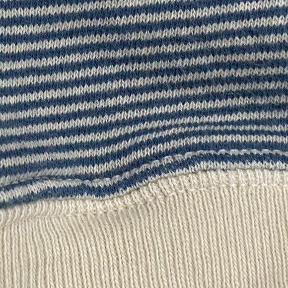 The Great Salt Water Stripe Teammate Hoodie Size 2 Cotton Blue & White oversized - Picture 6 of 9